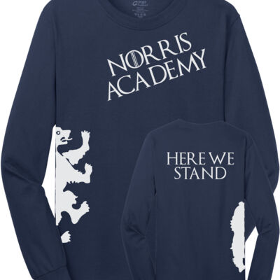 GoT Side 3 area print  -  - Long Sleeve Core Blend Tee Thumbnail