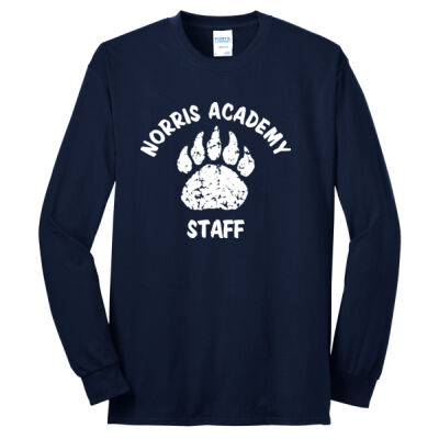 Bear Paw Staff White Print - Long Sleeve Core Blend Tee Thumbnail