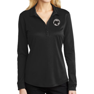 Embroidered Bear Crest  - ® Ladies Silk Touch ™ Performance Long Sleeve Polo Thumbnail