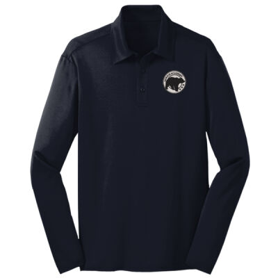 Embroidered Bear Crest  - Silk Touch™ Performance Long Sleeve Polo Thumbnail