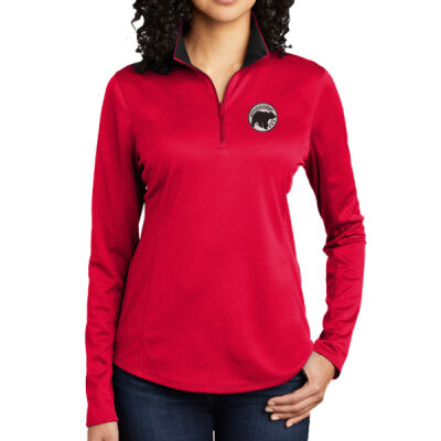 Embroidered Bear Crest  - ® Ladies Silk Touch ™ Performance 1/4 Zip Thumbnail