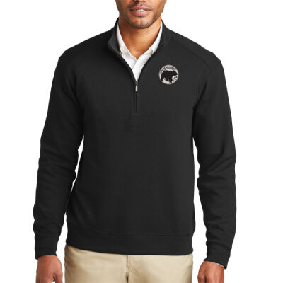 Embroidered Bear Crest  - Interlock 1/4 Zip Thumbnail