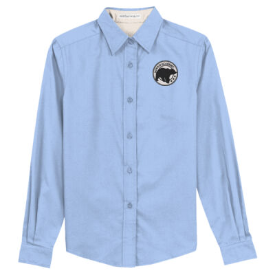 Embroidered Bear Crest  - Ladies Long Sleeve Easy Care Shirt Thumbnail