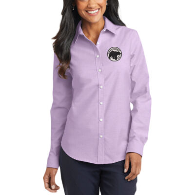 Embroidered Bear Crest  - Ladies SuperPro  Oxford Shirt Thumbnail