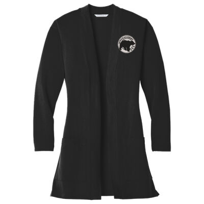 Embroidered Bear Crest  - &#174; Ladies Concept Long Pocket Cardigan Thumbnail