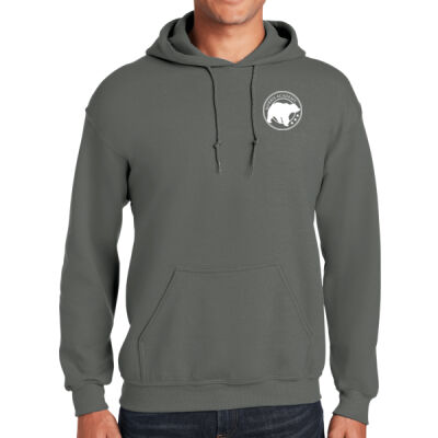 Crest Bear Print White  - Heavy Blend ™ Hooded Sweatshirt Thumbnail