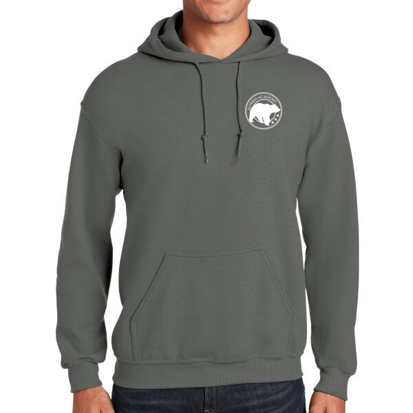 Crest Bear Print White  - Heavy Blend ™ Hooded Sweatshirt Thumbnail