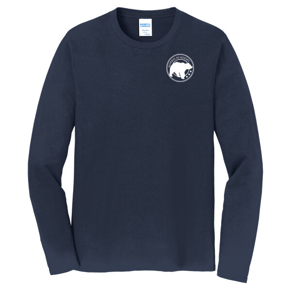 Crest Bear Print White  - Long Sleeve Fan Favorite Tee Thumbnail