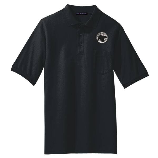Embroidered Bear Crest  - Tall Silk Touch&#153; Polo with Pocket Thumbnail