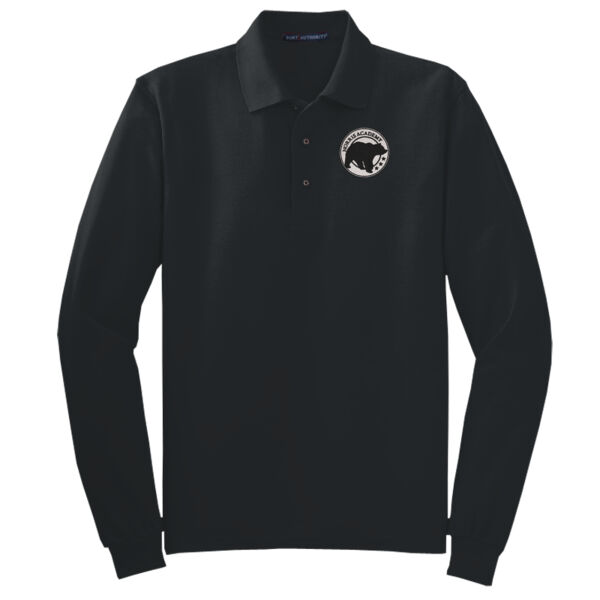Embroidered Bear Crest  - Tall Silk Touch™ Long Sleeve Polo Thumbnail