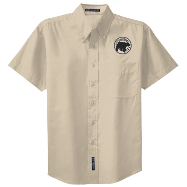 Embroidered Bear Crest  - Short Sleeve Easy Care Shirt Thumbnail