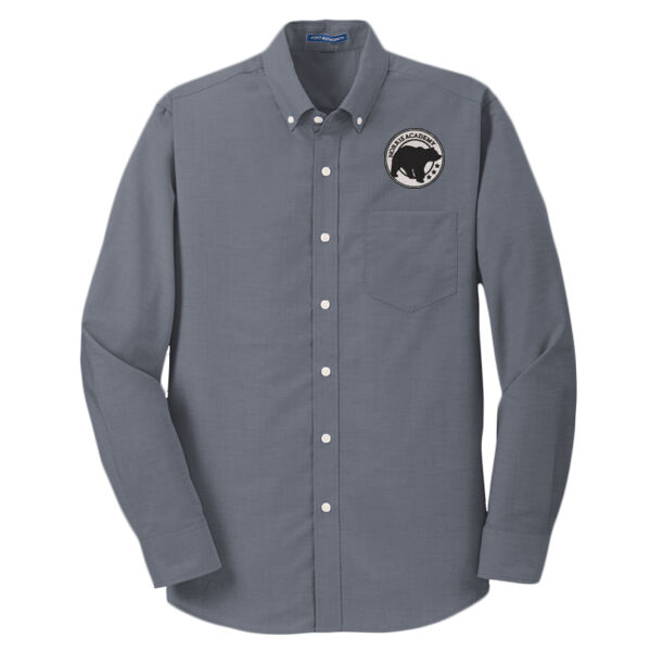Embroidered Bear Crest  - Tall SuperPro &#153; Oxford Shirt Thumbnail