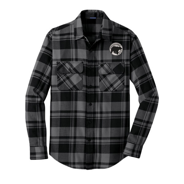 Embroidered Bear Crest  - Plaid Flannel Shirt Thumbnail