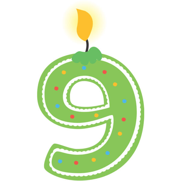 Nine Birthday Candle Number 1 Thumbnail