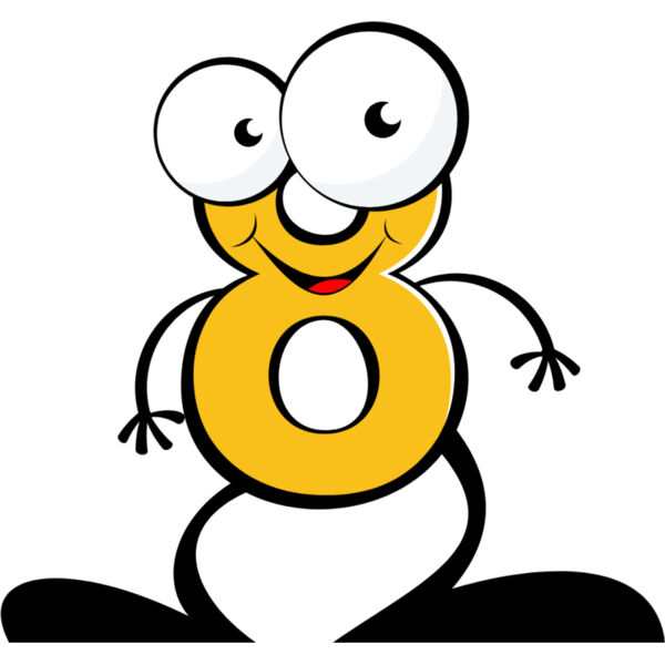 Cartoon Eight 8 Thumbnail