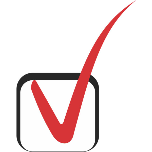 Red Right Checkmark in Black Check Box 1 Thumbnail