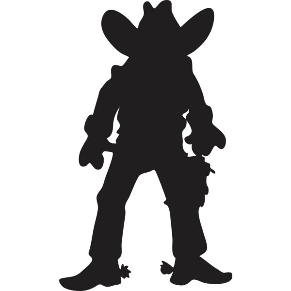 Cartoon Cowboy Silhouette 4 Thumbnail