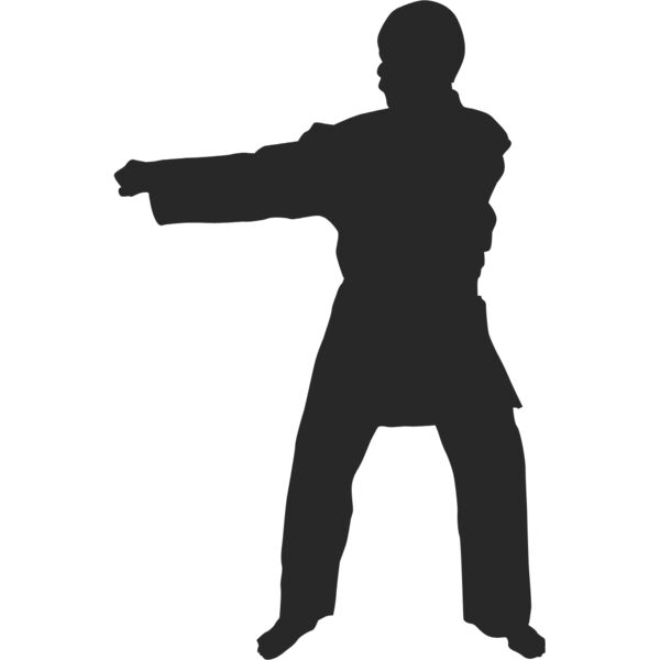 Martial Arts Fighter Silhouette 3 Thumbnail