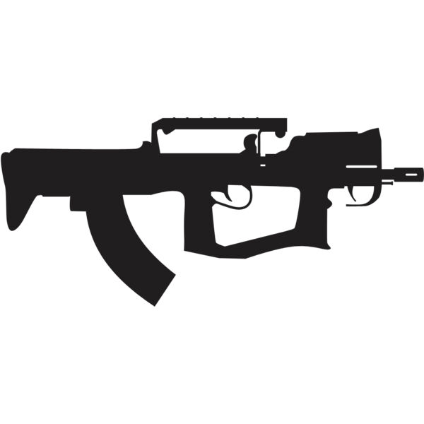 Assault Rifle Gun Silhouette 8 Thumbnail